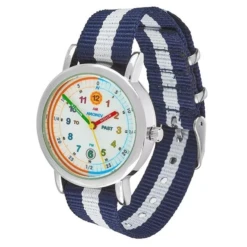 TIME TEACHER WATCH -BLUE STRIPE
