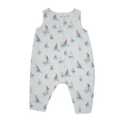 SKETCHY SAILBOATS SLEEVELESS ROMPER