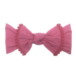 BABY BLING TRIMMED CLASSIC KNOT HEADBAND -Baby Haven Shop baby bling baby bling trimmed classic knot headban 2