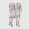 FOOTIE ROMPER IN RAINBOW STRIPE -Baby Haven Shop babysprouts footie romper in rainbow stripe