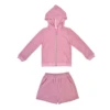HOODIE SHORT SET IN PINK 2 HOODIE SHORT SET IN PINK -Baby Haven Shop bisby by little english hoodie short set in pink