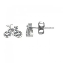STERLING SILVER BICYCLE POST EARRINGS