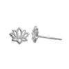 STERLING SILVER LOTUS STUD EARRING