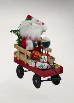 SANTA MOUSE IN WAGON