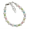 DANIELA STERLING SILVER PEARL BRACELET WITH MULTI CRYSTALS -Baby Haven Shop cherished moments llc daniela sterling silver pear
