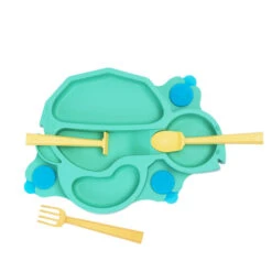 CONSTRUCTIVE BABY GREEN SEA TURTLE PLATE