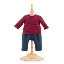 Corolle STRIPED T-SHIRT AND PANT SET FOR 12" DOLL