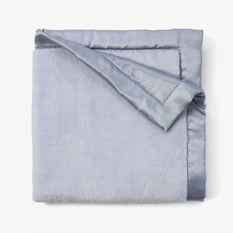 PALE BLUE CORAL FLEECE BLANKIE 3 PALE BLUE CORAL FLEECE BLANKIE