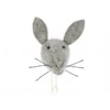 BIG SINGLE GREY HARE COAT HOOK