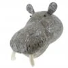 FOIL GREY SILVER HIPPO HEAD WALL MOUNT -Baby Haven Shop fiona walker foil grey silver hippo head wall moun