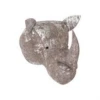 FOIL GREY SILVER RHINO HEAD WALL MOUNT