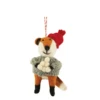 FOX WITH HAT AND SNOWBALLS ORNAMENT -Baby Haven Shop fiona walker fox with hat and snowballs ornament