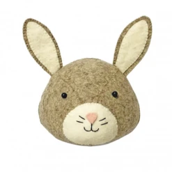 MINI BABY GREY BUNNY HEAD WALL DECOR
