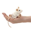 Folkmanis MINI WHITE MOUSE FINGER PUPPET -Baby Haven Shop folkmanis mini white mouse finger puppet
