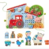Haba FARM THREADING AND LACING GAME -Baby Haven Shop haba farm threading and lacing game