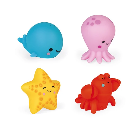 Janod 4 SEA ANIMALS SQUIRTIES 3 Janod 4 SEA ANIMALS SQUIRTIES
