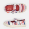 Joules FUNDAY CANVAS STRAP CANVAS SNEAKERS - PINK STRIPE SIZE 11