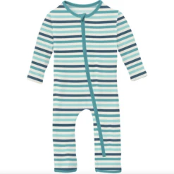 PRINT COVERALL WITH ZIPPER IN CRUISIN' STRIPE