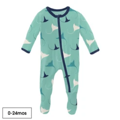 PRINT FOOTIE WITH ZIPPER