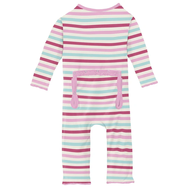 PRINT MUFFIN RUFFLE COVERALL WITH ZIPPER IN SOCK HOP STRIPE 4 PRINT MUFFIN RUFFLE COVERALL WITH ZIPPER IN SOCK HOP STRIPE - Image 2