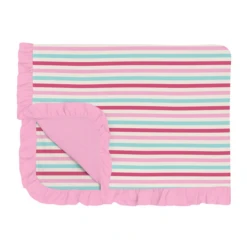 PRINT RUFFLE TODDLER BLANKET IN SOCK HOP STRIPE