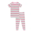 PRINT SHORT SLEEVE PAJAMA SET IN SOCK HOP STRIPE 1 PRINT SHORT SLEEVE PAJAMA SET IN SOCK HOP STRIPE -Baby Haven Shop kickee pants print short sleeve pajama set in sock