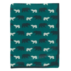 PRINT SWADDLING BLANKET IN CEDAR BROWN BEAR