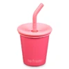 Klean Kanteen KIDS CUP 10oz WITH KIDS STRAW IN ROUGE RED