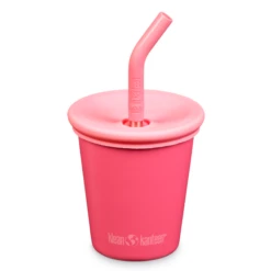 Klean Kanteen KIDS CUP 10oz WITH KIDS STRAW IN ROUGE RED