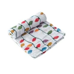 Little Unicorn CHRISTMAS BULBS COTTON MUSLIN SWADDLE SINGLE
