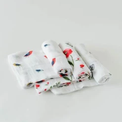 Little Unicorn SUMMER POPPY COTTON MUSLIN SWADDLE 3 PACK