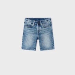 SUSTAINABLE COTTON DENIM SHORTS