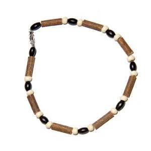 HAZEL WOOD BROWN CREAM BABY NACKLACE 4 HAZEL WOOD BROWN CREAM BABY NACKLACE - Image 2