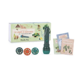 Moulin Roty EXPLORER STORYBOOK TORCH WITH 3 MINI BOOKS