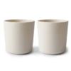 Mushie DINNERWARE CUP SET OF 2 - IVORY 2 Mushie DINNERWARE CUP SET OF 2 - IVORY -Baby Haven Shop mushie dinnerware cup set of 2 ivory