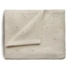 Mushie KNITTED POINTELLE BABY BLANKET -Baby Haven Shop mushie knitted pointelle baby blanket