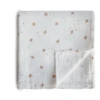 Mushie ORGANIC COTTON MUSLIN SWADDLE BLANKET IN SPARROW