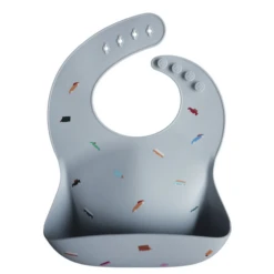 Mushie SILICONE BABY BIB-RETRO CARS