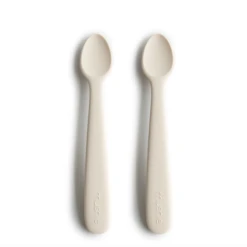 Mushie SILICONE FEEDING SPOONS/IVORY
