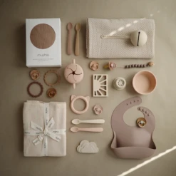 Mushie SILICONE SUCTION PLATE-BLUSH -Baby Haven Shop mushie silicone suction plate blush 2