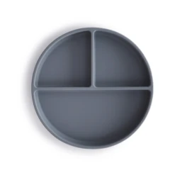 Mushie FINGER TOOTHBRUSH - TRADEWINDS/STONE -Baby Haven Shop mushie silicone suction plate tradewinds 4