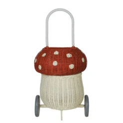 RATTAN MUSHROOM LUGGY- RED