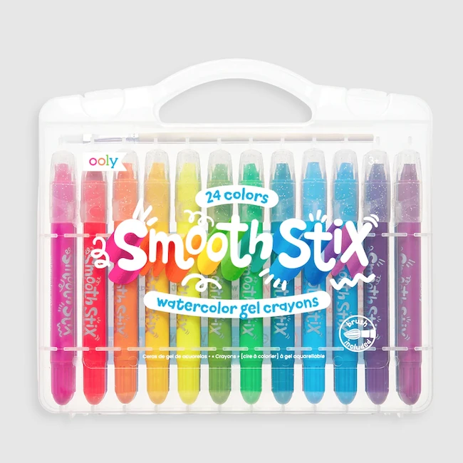 Ooly SMOOTH STIX WATERCOLOR GEL CRAYONS - SET OF 24 3 Ooly SMOOTH STIX WATERCOLOR GEL CRAYONS - SET OF 24