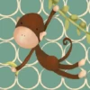 HANGING MONKEY 10X10 -Baby Haven Shop oopsy daisy hanging monkey 10x10 1