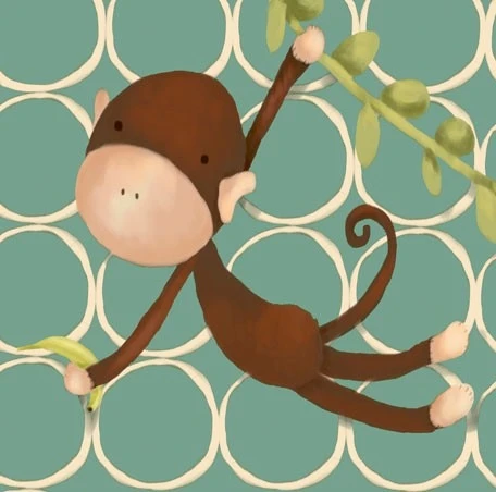 HANGING MONKEY 10X10 3 HANGING MONKEY 10X10