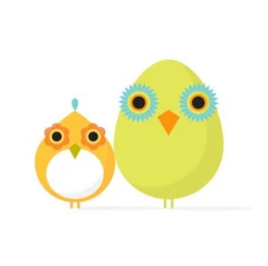 MOD BIRD DUO 14X14 -Baby Haven Shop oopsy daisy mod bird duo 14x14 2