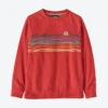 Patagonia KID'S LIGHTWEIGHT CREW SWEATSHIRT LINE LOGO RIDGE STRIPE -Baby Haven Shop patagonia kids lightweight crew sweatshirt line lo