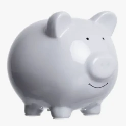 Pearhead CERAMIC PIGGY BANK IN GREY