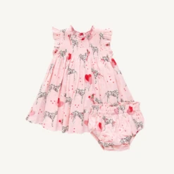 BABY GIRLS STEVIE DRESS SET IN I HEART DALMATIANS
