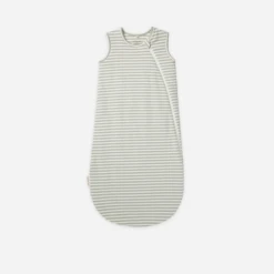 JERSEY SLEEPING BAG IN PISTACHIO STRIPE